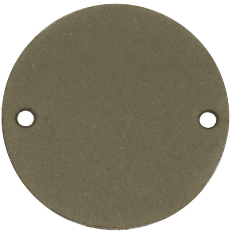 Durable | Leren label rond | 3.5 cm | 2 stuks | Blanco