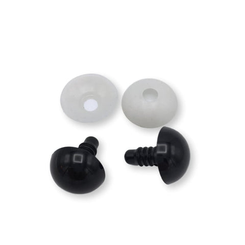 Veiligheidsoogjes 18 mm | Rond zwart | 5 paar