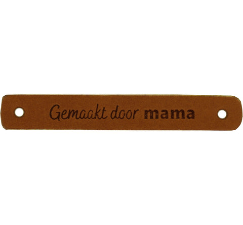 Durable | Leren label | 7 x 1 cm | 2 stuks | Gemaakt door mama