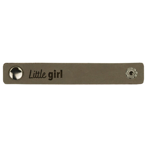 Durable | Leren label met drukknoop | 10 x 1.5 cm | 2 stuks | Little Girl
