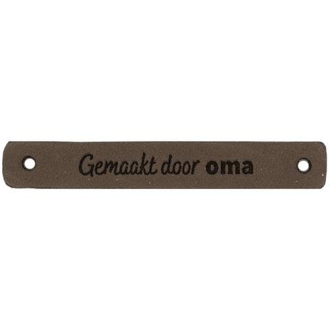 Durable | Leren label | 7 x 1 cm | 2 stuks | Gemaakt door oma