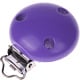 Gekleurde houten speenclip paars | 2 stuks | 35 mm