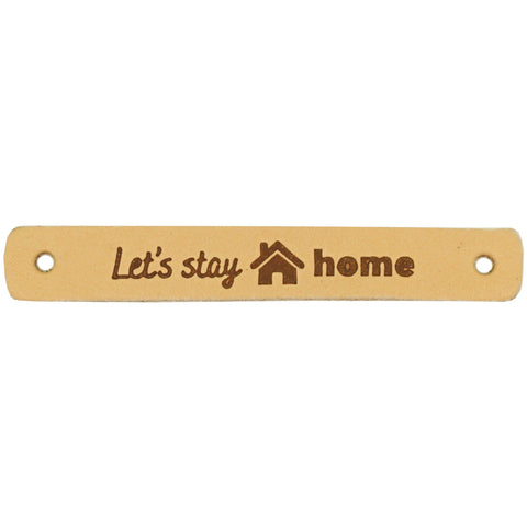Durable | Leren label | 7 x 1 cm | 2 stuks | Let's stay home