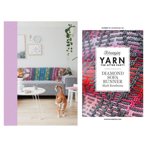 Haakpatroon Diamond Sofa Runner | Scheepjes YARN The After Party nr. 47 | Afgedrukt exemplaar