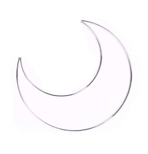 Metalen maan | 20 cm | zilver