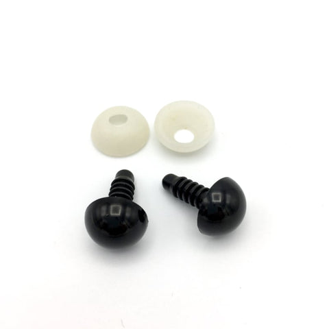 Veiligheidsoogjes 18 mm | Rond zwart | 5 paar