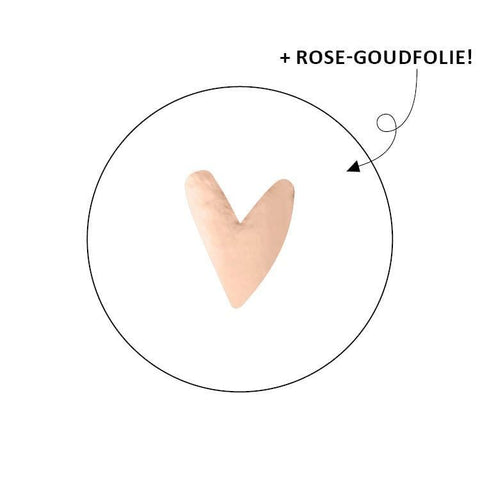 Stickers | Hartje | Goudfolie met wit | 10 stuks