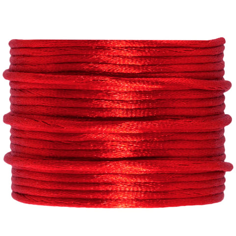 Satijnkoord rood | 2 mm | 5 meter