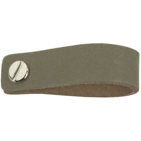 Durable | Leren label met schroef | 12 x 1.5 cm | 2 stuks | Blanco