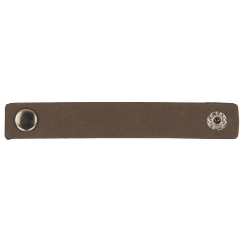 Durable | Leren label met drukknoop | 10 x 1.5 cm | 2 stuks | Blanco