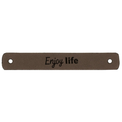 Durable | Leren label | 7 x 1 cm | 2 stuks | Enjoy life