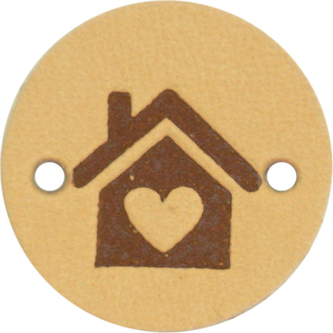Durable | Leren label rond | 2 cm | 2 stuks | Home