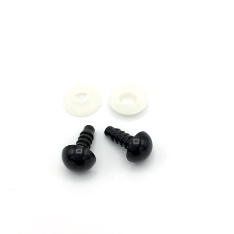 Veiligheidsoogjes 13 mm | Rond zwart | 5 paar