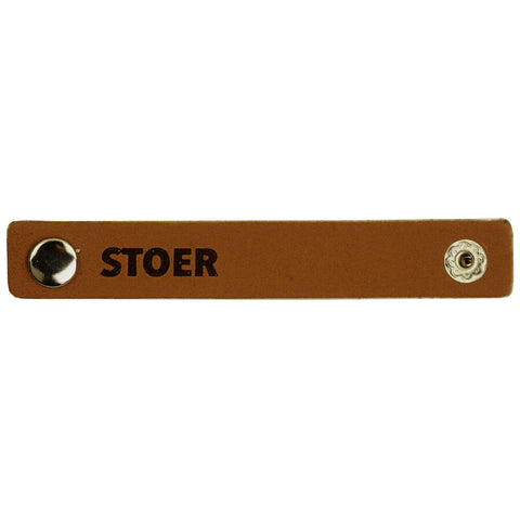 Durable | Leren label met drukknoop | 10 x 1.5 cm | 2 stuks | Stoer