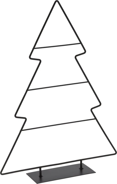 Metalen kerstboom op voet | 40 cm | Zwart